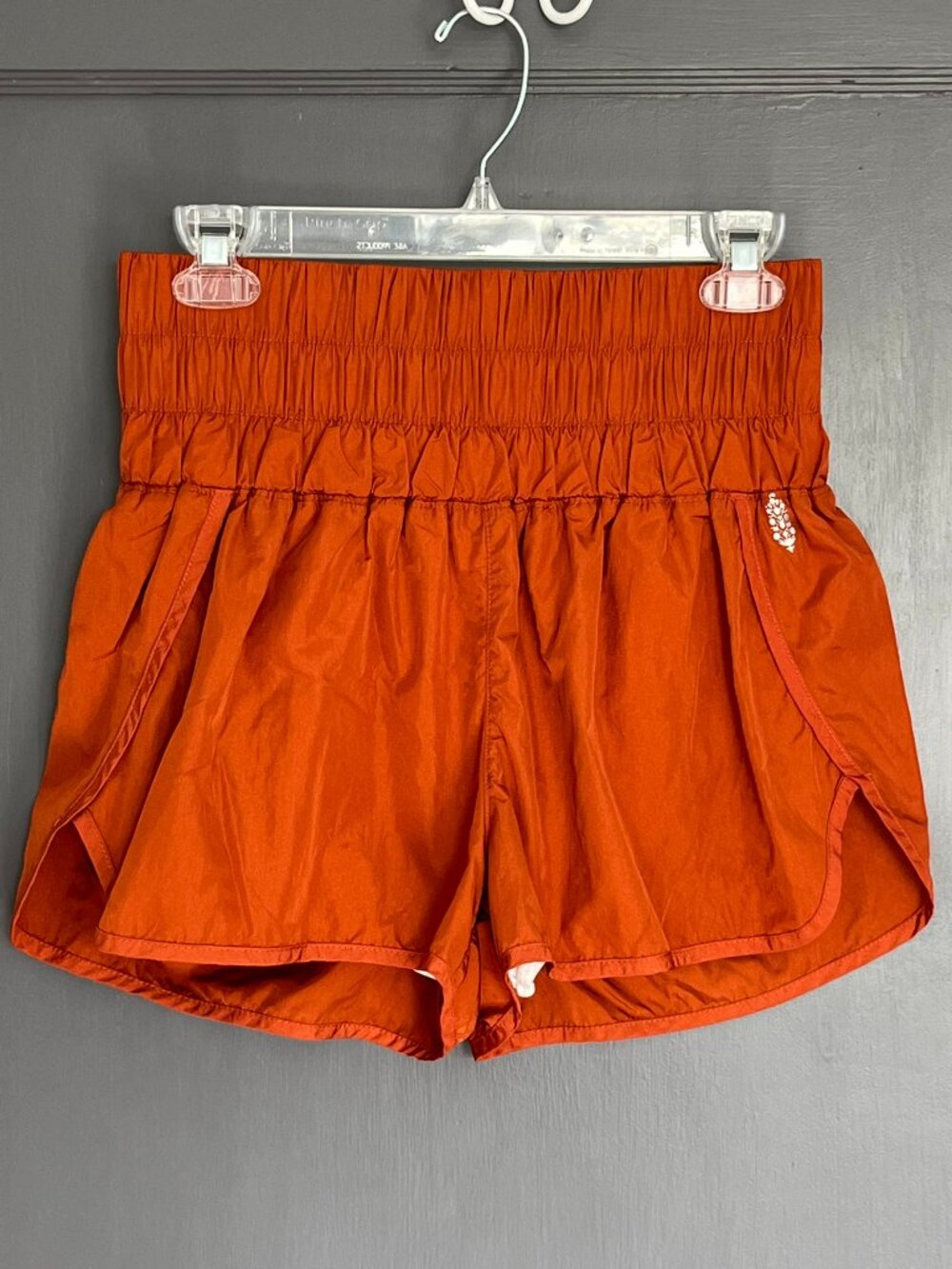 Free People FP Movement The Way Home Run Shorts Rust Orange Women's Medium M